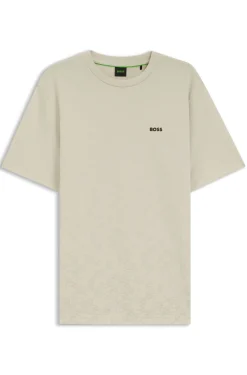 T-Shirt aus Baumwoll-Piqué mit Allover-Print