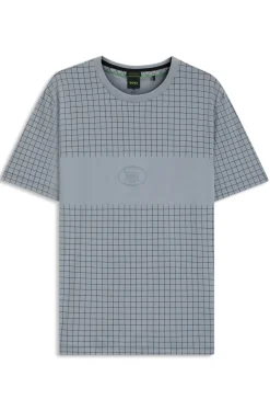 T-Shirt aus Pima-Baumwolle mit Karo-Print