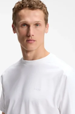 T-Shirt aus Stretch-Baumwolle mit Jacquard-Tape