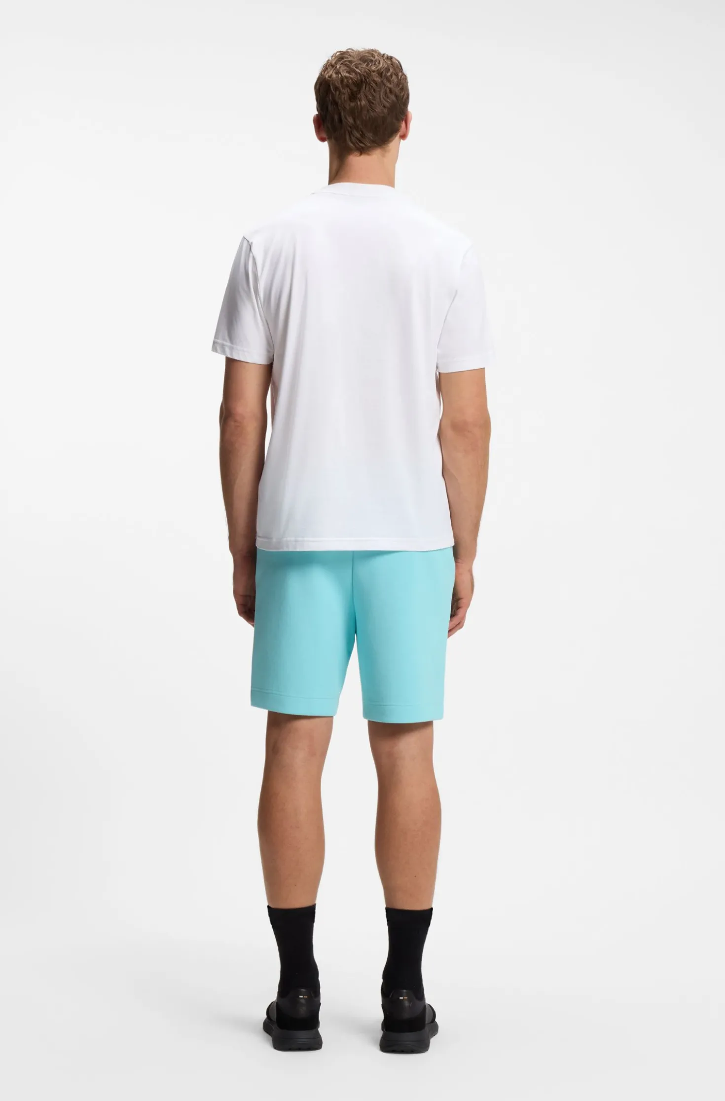 T-Shirt aus Stretch-Baumwolle mit Jacquard-Tape