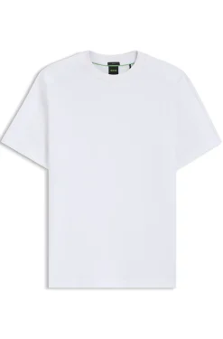 T-Shirt aus Stretch-Baumwolle mit Jacquard-Tape