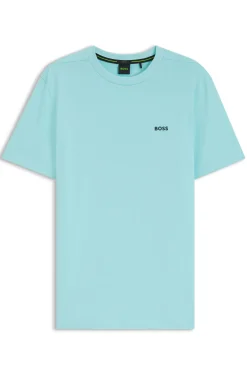 T-Shirt aus Stretch-Baumwolle mit Logo-Detail