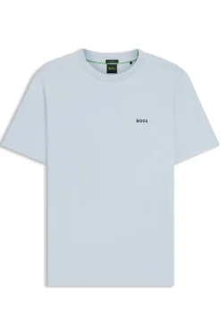 T-Shirt aus Stretch-Baumwolle mit Logo-Detail