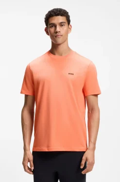 T-Shirt aus Stretch-Baumwolle mit Logo-Detail
