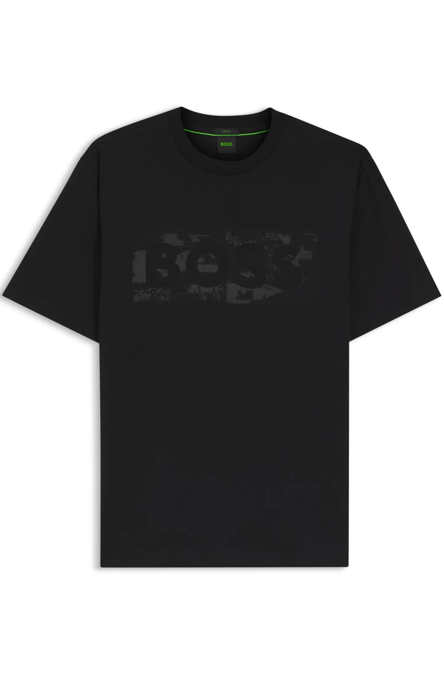 T-Shirt aus Stretch-Baumwolle mit Logo-Artwork