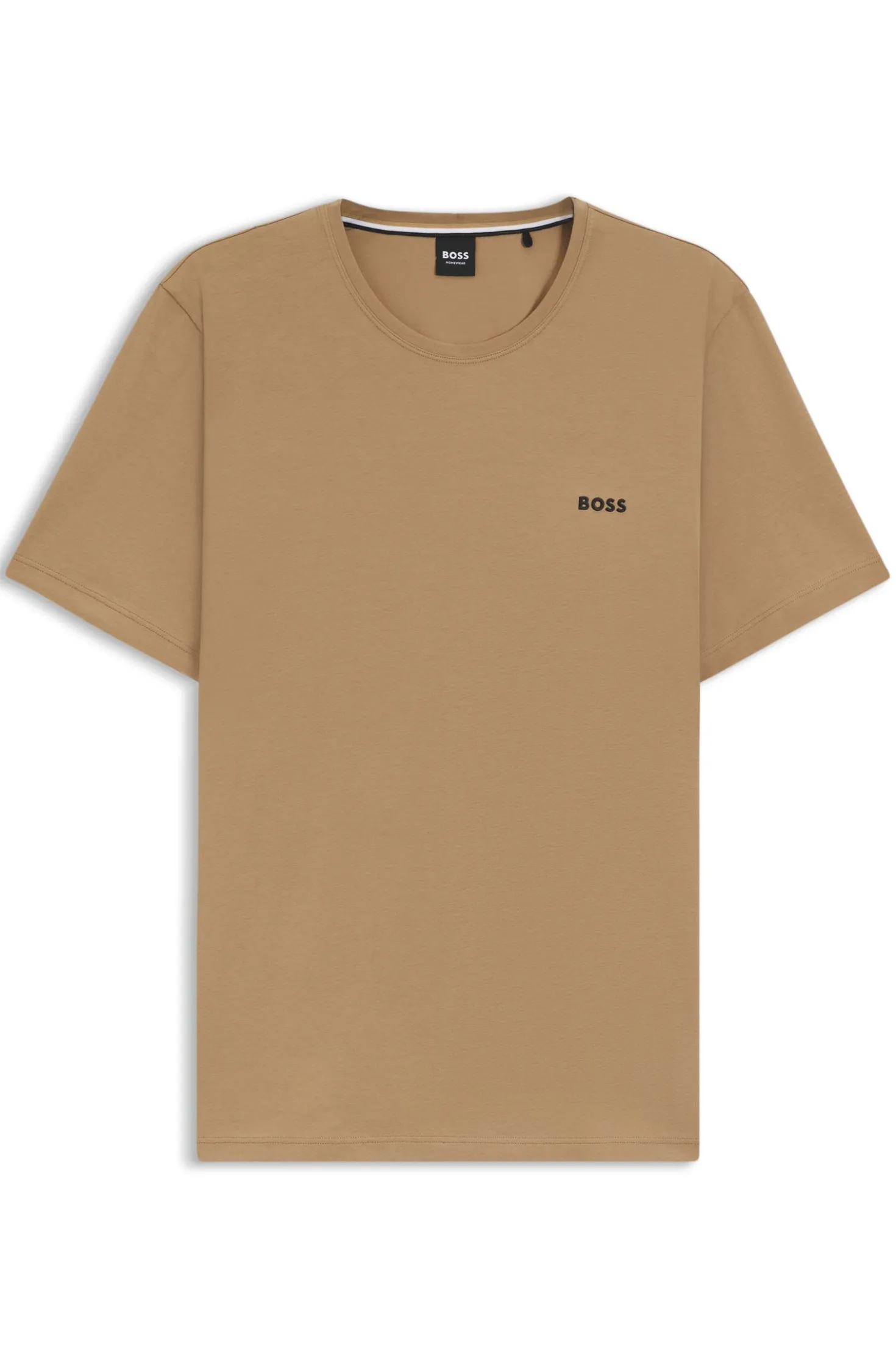 T-Shirt aus Stretch-Baumwolle mit Logo-Stickerei