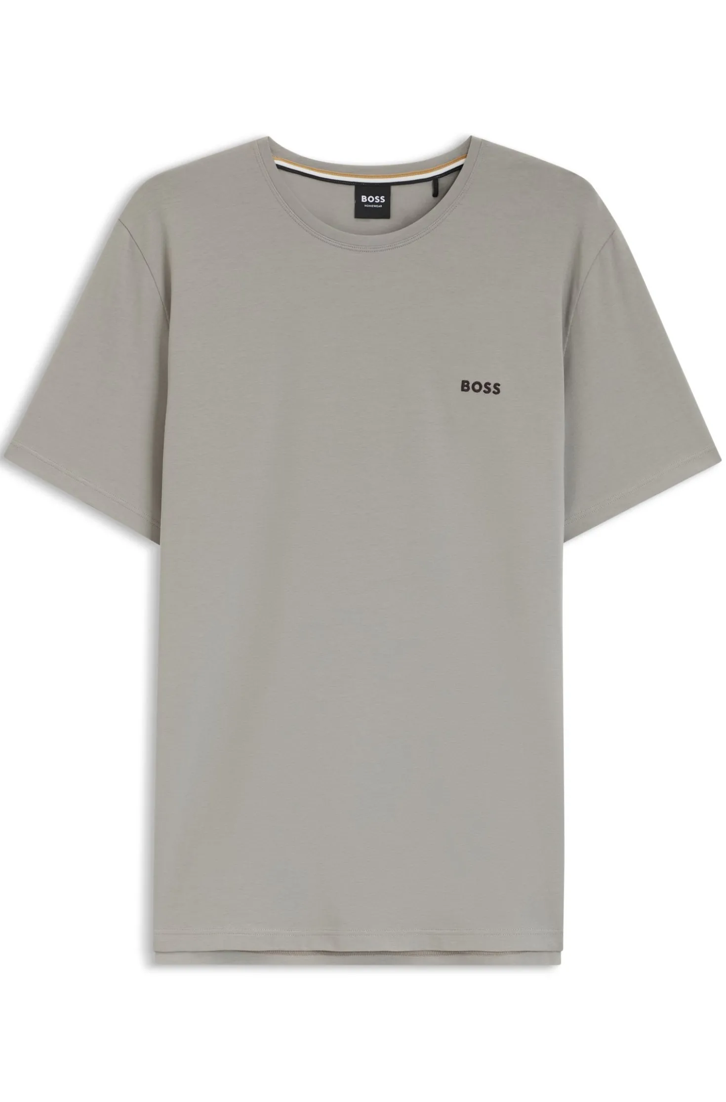 T-Shirt aus Stretch-Baumwolle mit Logo-Stickerei