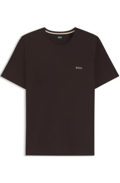 T-Shirt aus Stretch-Baumwolle mit Logo-Stickerei