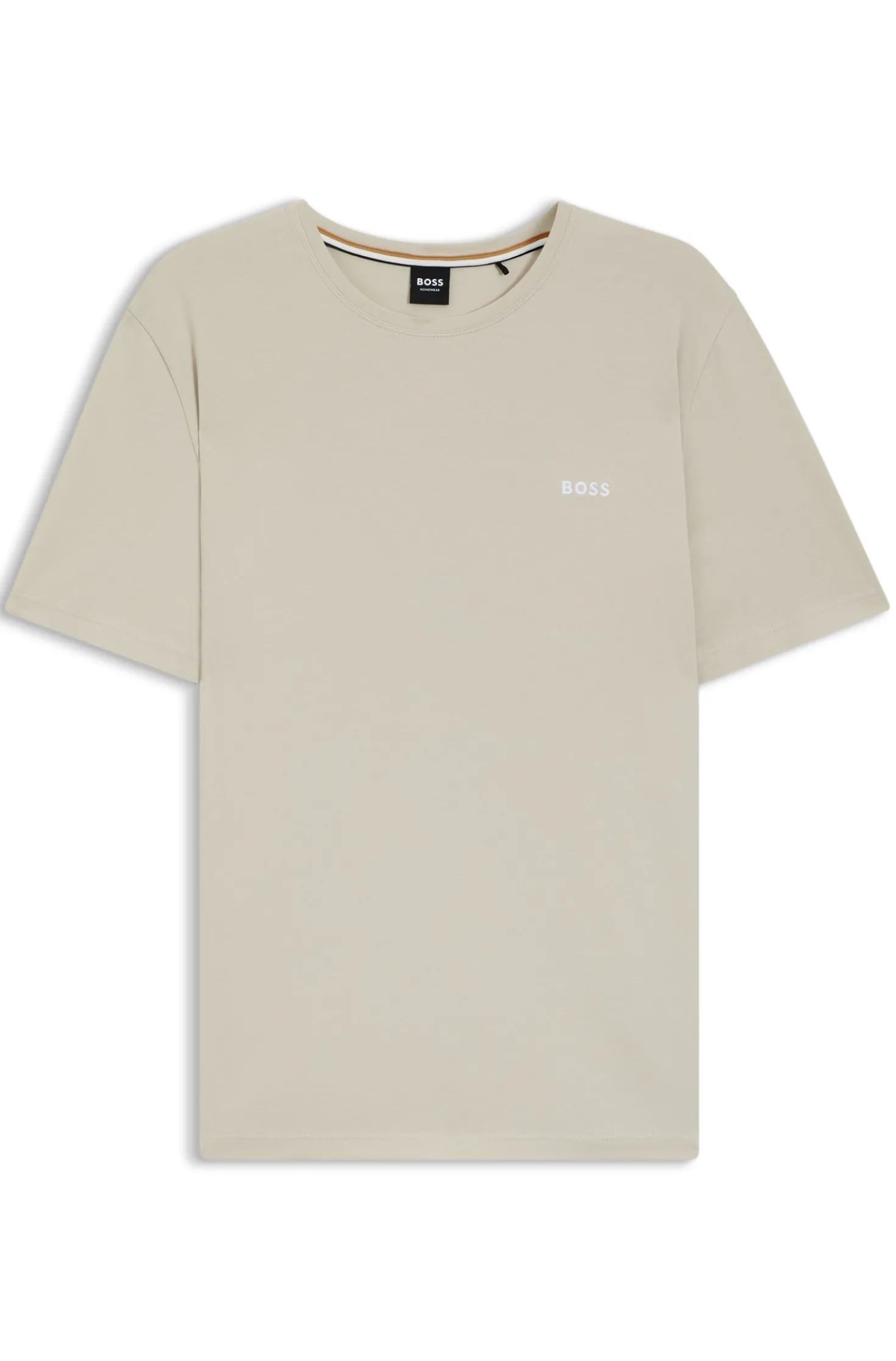 T-Shirt aus Stretch-Baumwolle mit Logo-Stickerei