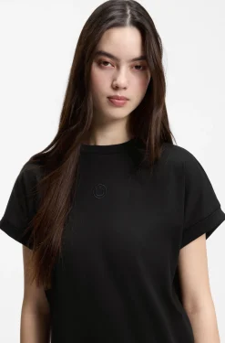 T-Shirt-Kleid aus Baumwoll-Jersey mit Happy HUGO Logo