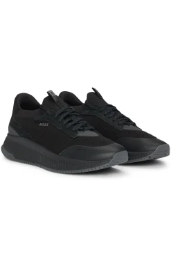 TTNM EVO Sneakers mit gestricktem Obermaterial und Velourslederdetails