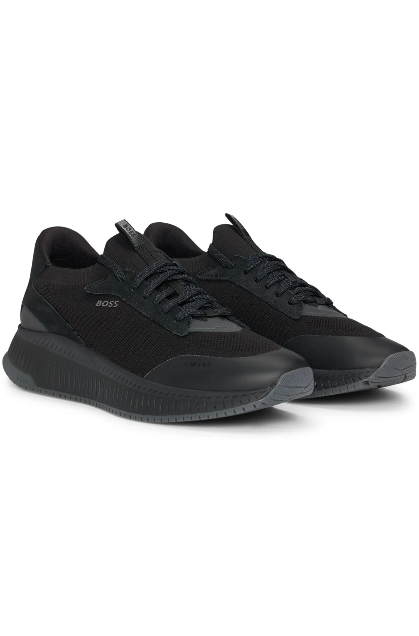 TTNM EVO Sneakers mit gestricktem Obermaterial und Velourslederdetails