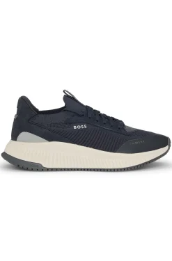 TTNM EVO Sneakers mit gestricktem Obermaterial und Velourslederdetails