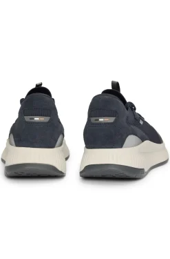 TTNM EVO Sneakers mit gestricktem Obermaterial und Velourslederdetails