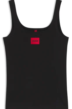 Unterhemd aus Stretch-Baumwolle mit rotem Logo