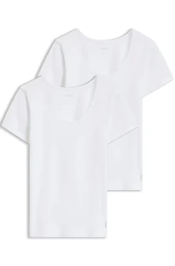 Unterwäsche-Top aus Stretch-Baumwolle mit Kontrast-Logo