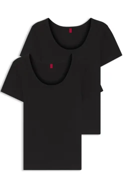 Unterwäsche-Top aus Stretch-Baumwolle mit Kontrast-Logo