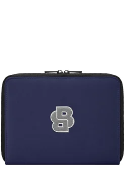 Varsity-inspired folder with oversized logo patch