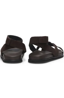 Veloursleder-Sandalen mit Double-B-Monogramm