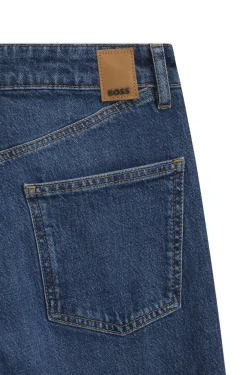 Verkürzte Slim-Fit Jeans aus Stretch-Denim