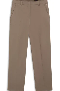 Verkürzte Tapered-Fit Hose aus elastischer Baumwolle