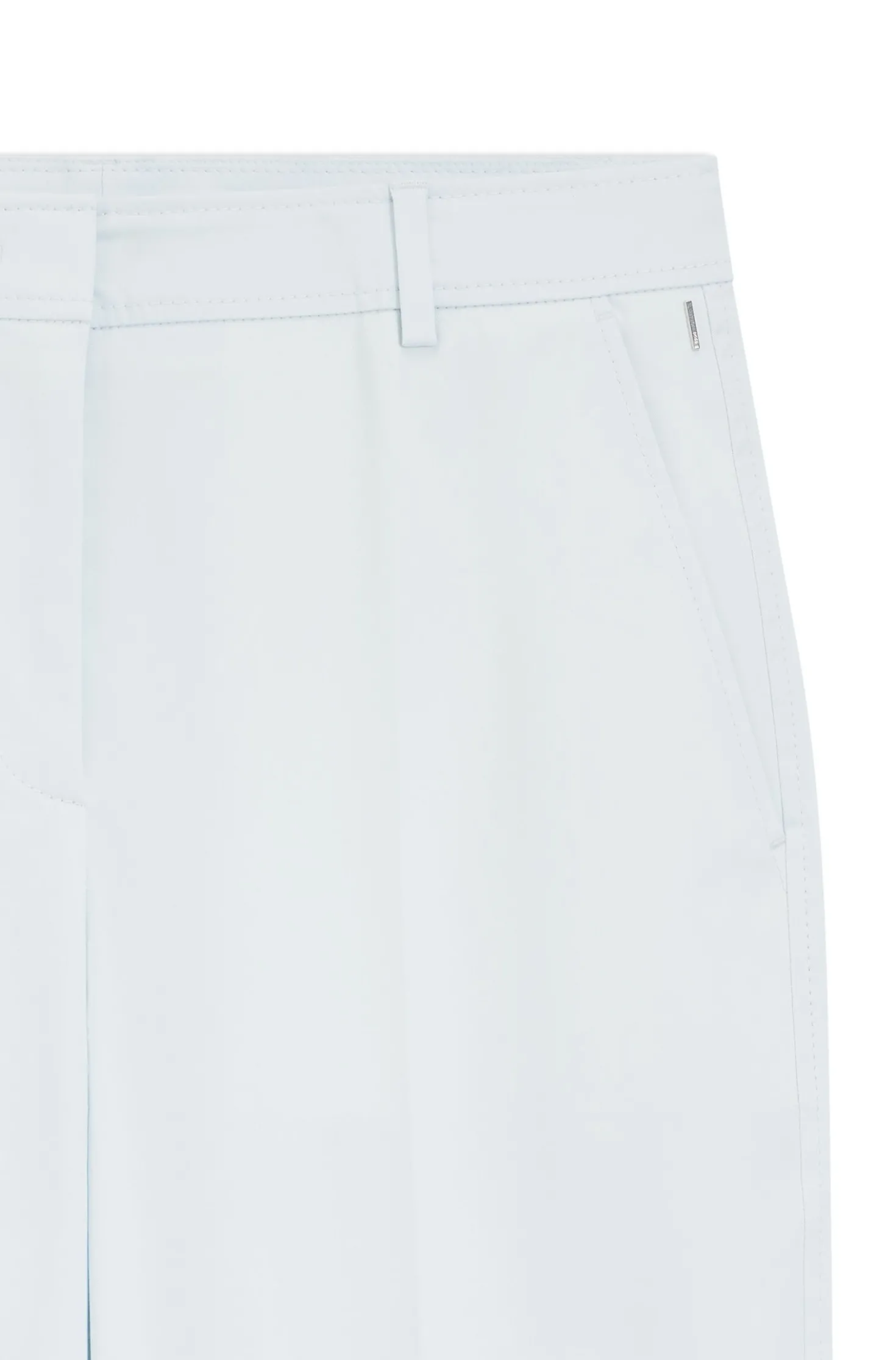 Verkürzte Tapered-Fit Hose aus elastischer Baumwolle