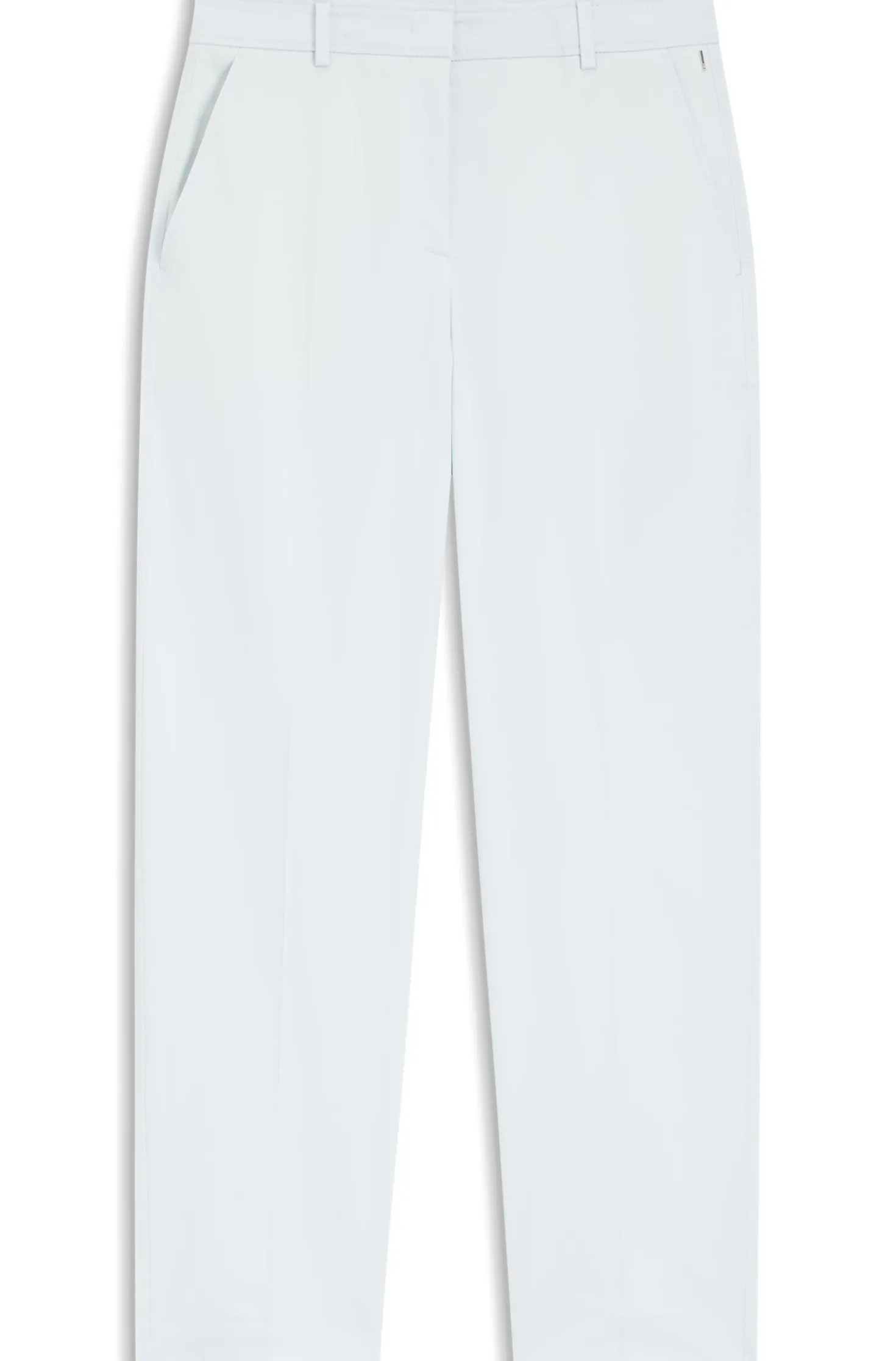 Verkürzte Tapered-Fit Hose aus elastischer Baumwolle