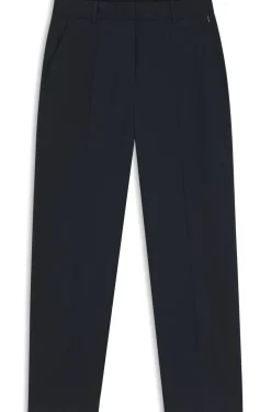Verkürzte Tapered-Fit Hose aus elastischer Baumwolle