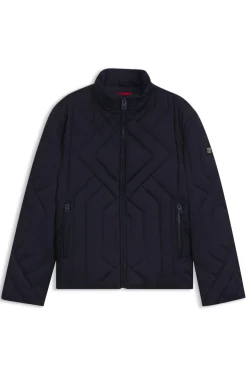 Wasserabweisende Jacke aus gestepptem Satin