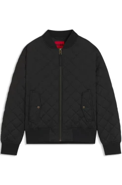 Wasserabweisende Jacke aus gestepptem Satin
