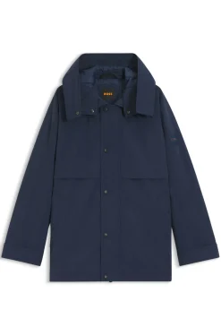 Wasserabweisende Jacke mit abnehmbarer Kapuze