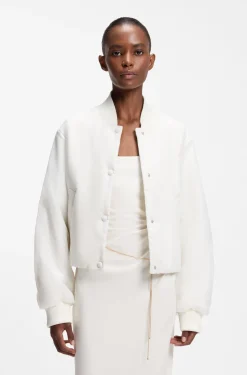 Wasserabweisende Jacke mit Chiffon-Overlay