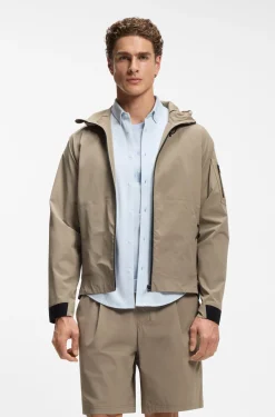 Wasserabweisende Jacke mit filigraner Waffelstruktur