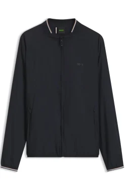 Wasserabweisende Jacke mit Reißverschluss und Logo-Details