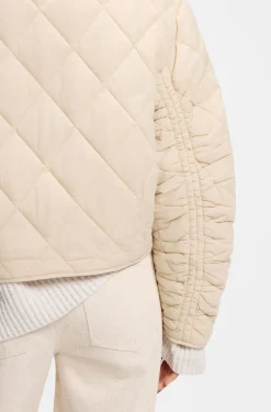 Wasserabweisende Jacke mit Rautensteppung