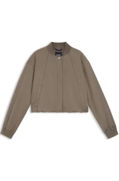 Wasserabweisende Jacke mit Satin-Finish