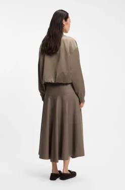 Wasserabweisende Jacke mit Satin-Finish