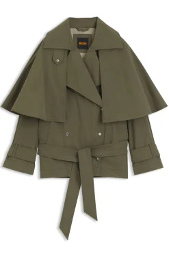 Wasserabweisender Trenchcoat mit Gürtel