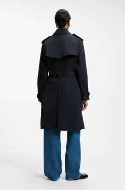 Wasserabweisender Trenchcoat mit Gürtel