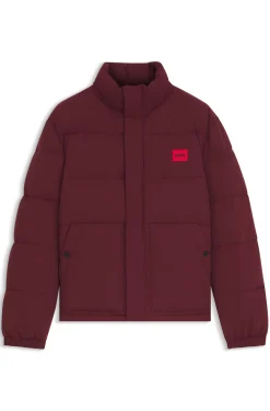 Wasserabweisende Steppjacke mit Logo-Patch