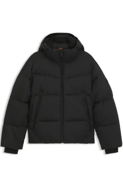 Wasserabweisende Steppjacke mit abnehmbarer Kapuze