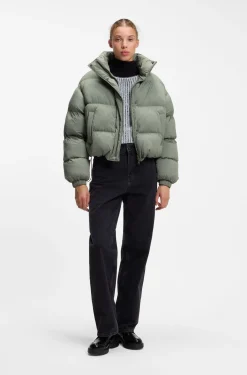 Wasserabweisende Steppjacke mit Stehkragen