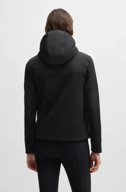 Wasserabweisende, wattierte Reitsport-Hybrid-Jacke