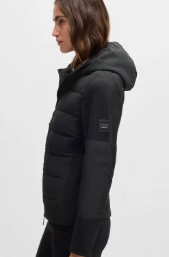 Wasserabweisende, wattierte Reitsport-Hybrid-Jacke