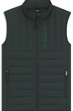 Wasserdichte Reitsport-Weste mit vertikalem Logo-Print