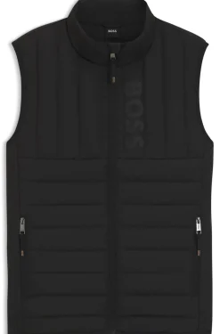 Wasserdichte Reitsport-Weste mit vertikalem Logo-Print
