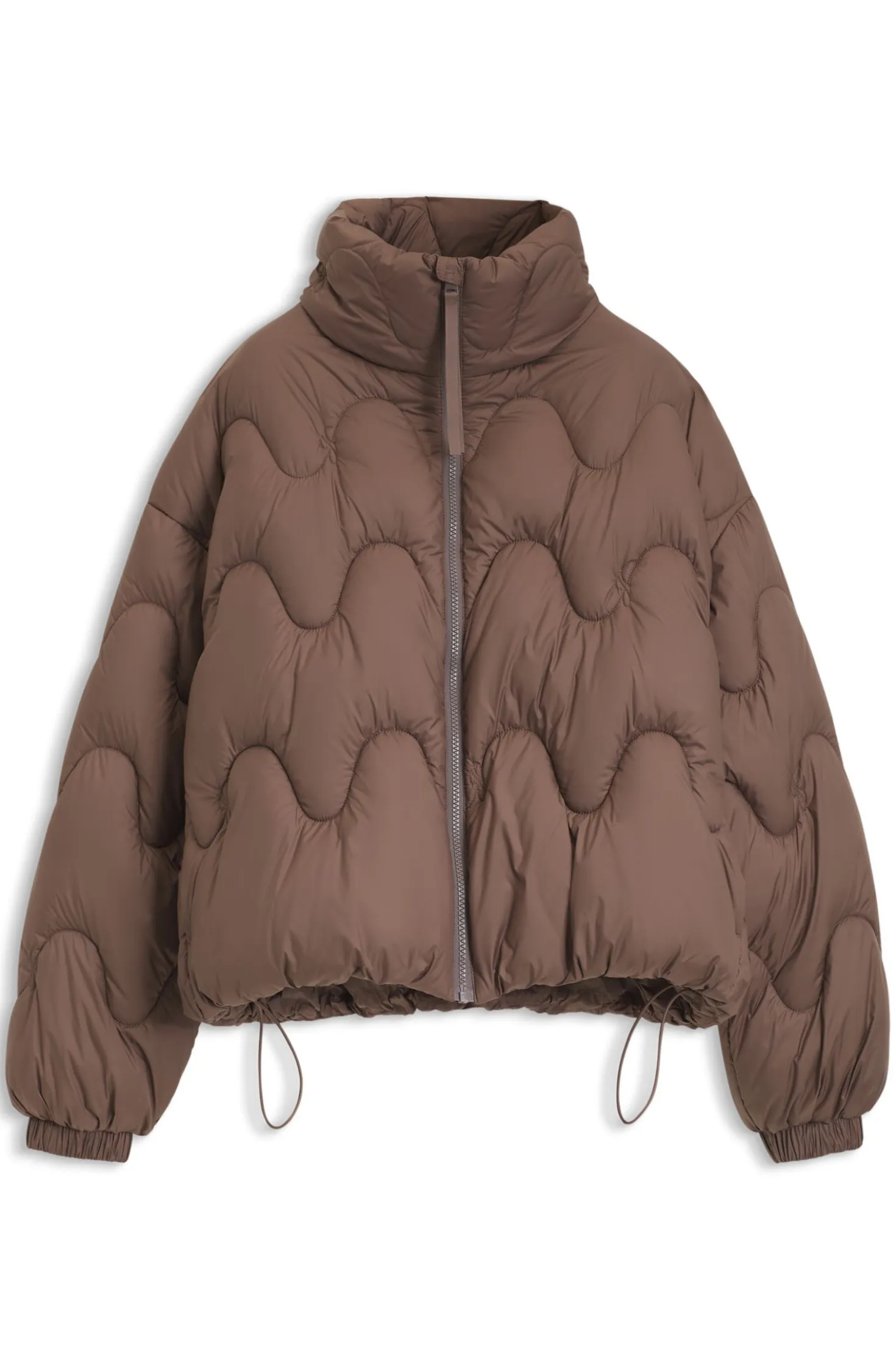Wattierte Relaxed-Fit Jacke aus wasserabweisendem Gewebe