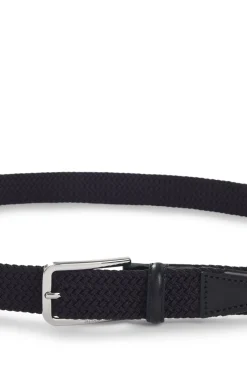 Webgürtel mit Leder-Details