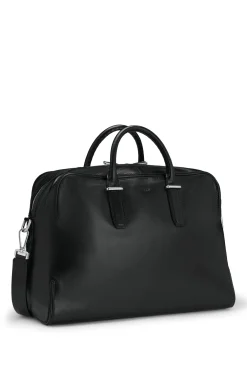 Weekender aus Leder mit Logo-Prägung