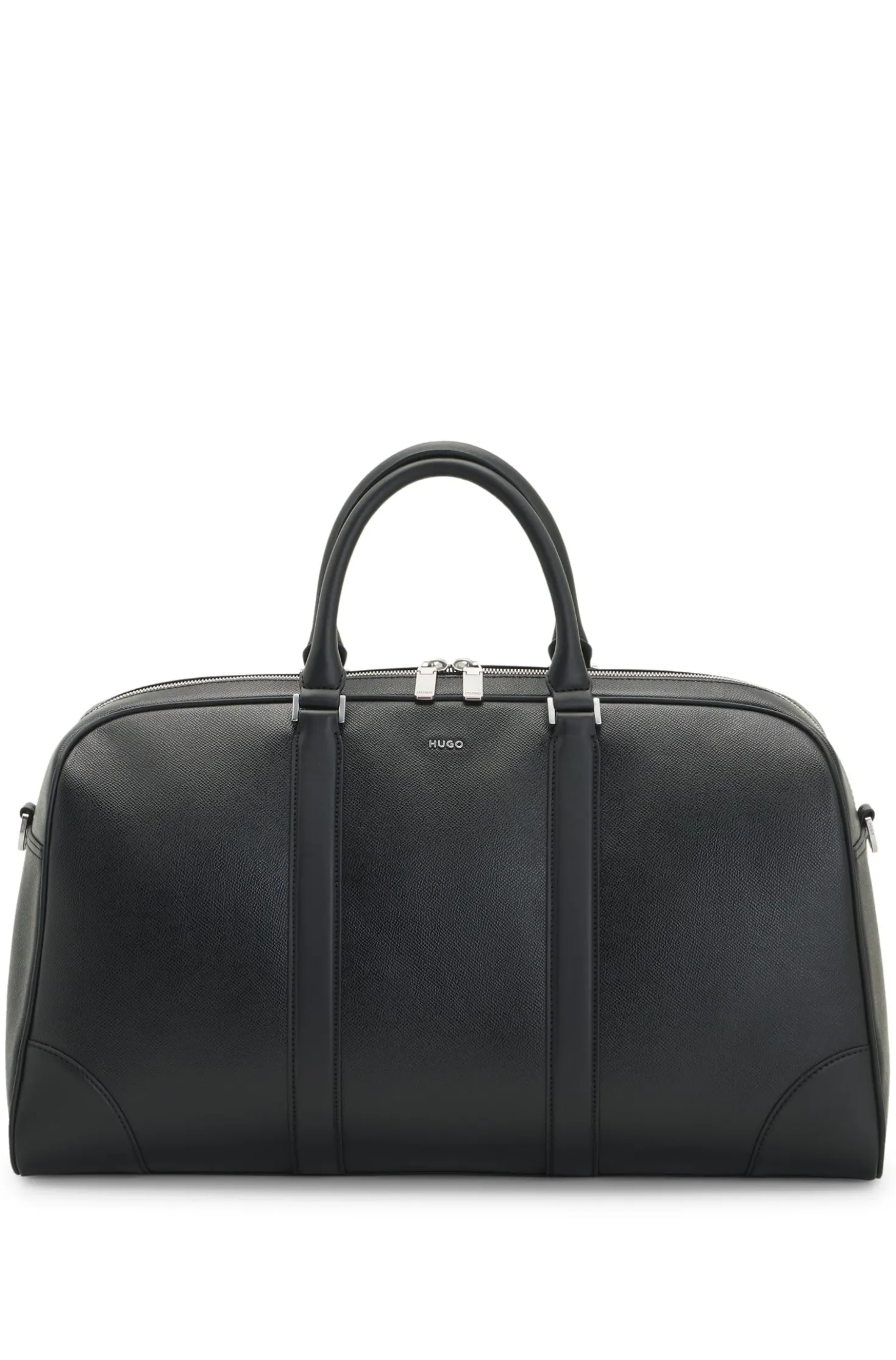 Weekender mit Beschlägen in Silber-Optik